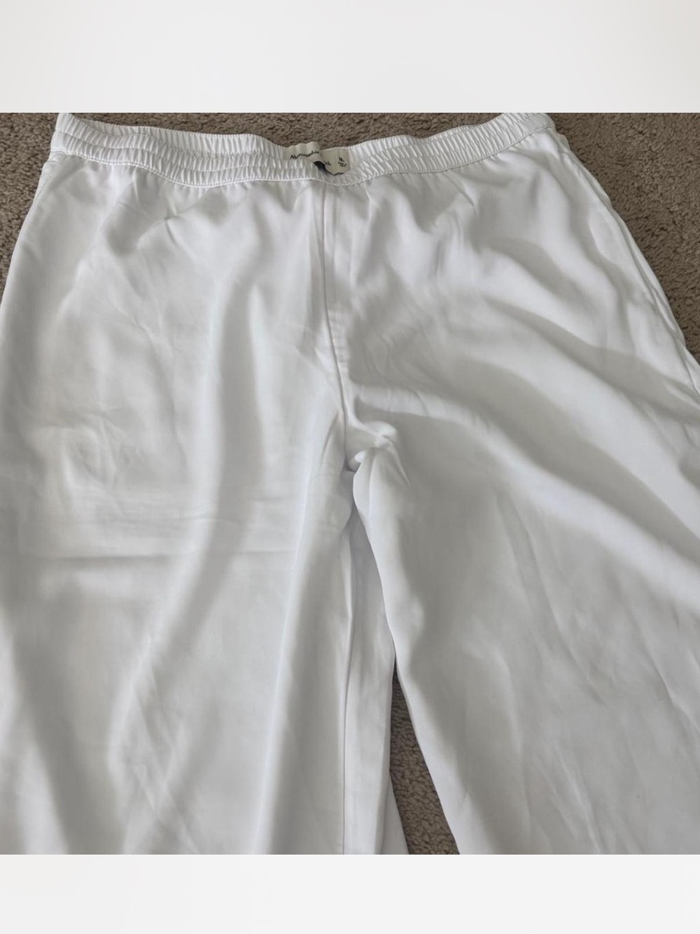 Abercrombie & Fitch White Wide Leg Pants